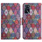 For OPPO A16 Painted Pattern Flip Leather Phone Case(Kaleidoscope) - 1