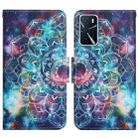 For OPPO A16 Painted Pattern Flip Leather Phone Case(Starry Mandala) - 1