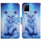 For vivo Y21 / Y21S / Y33S Painted Pattern Flip Leather Phone Case(Little Leopard) - 1