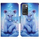 For Xiaomi Redmi 10 Painted Pattern Flip Leather Phone Case(Little Leopard) - 1