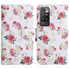 For Xiaomi Redmi 10 Painted Pattern Flip Leather Phone Case(Red Peony) - 1