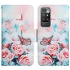 For Xiaomi Redmi 10 Painted Pattern Flip Leather Phone Case(Peony Butterfly) - 1