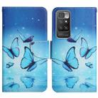 For Xiaomi Redmi 10 Painted Pattern Flip Leather Phone Case(Flying Butterfly) - 1