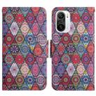 For Xiaomi Redmi K40 Painted Pattern Flip Leather Phone Case(Kaleidoscope) - 1