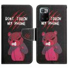 For Xiaomi Redmi Note 10 Pro 5G Painted Pattern Flip Leather Phone Case(Red Bear) - 1