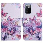 For Xiaomi Redmi Note 10 Pro 5G Painted Pattern Flip Leather Phone Case(Bright Butterfly) - 1