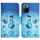 For Xiaomi Redmi Note 10 Pro 5G Painted Pattern Flip Leather Phone Case(Flying Butterfly) - 1