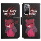 For Xiaomi Redmi Note 11 5G China Painted Pattern Flip Leather Phone Case(Red Bear) - 1