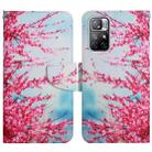 For Xiaomi Redmi Note 11 5G China Painted Pattern Flip Leather Phone Case(Cherry Blossoms) - 1