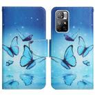 For Xiaomi Redmi Note 11 5G China Painted Pattern Flip Leather Phone Case(Flying Butterfly) - 1