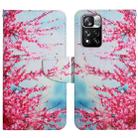 For Xiaomi Redmi Note 11 Pro 5G China Painted Pattern Flip Leather Phone Case(Cherry Blossoms) - 1