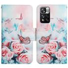 For Xiaomi Redmi Note 11 Pro 5G China Painted Pattern Flip Leather Phone Case(Peony Butterfly) - 1