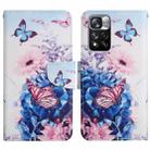 For Xiaomi Redmi Note 11 Pro 5G China Painted Pattern Flip Leather Phone Case(Purple Butterfly) - 1