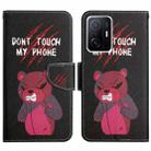 For Xiaomi Mi 11T Painted Pattern Flip Leather Phone Case(Red Bear) - 1