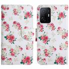 For Xiaomi Mi 11T Painted Pattern Flip Leather Phone Case(Red Peony) - 1