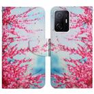 For Xiaomi Mi 11T Painted Pattern Flip Leather Phone Case(Cherry Blossoms) - 1