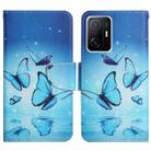 For Xiaomi Mi 11T Painted Pattern Flip Leather Phone Case(Flying Butterfly) - 1