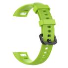 Silicone Watch Band for Huawei Honor Band 4 & 5(Lime) - 1