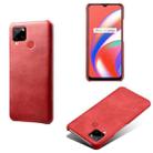 For OPPO Realme C12 Calf Texture PC + PU Phone Case(Red) - 1