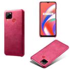 For OPPO Realme C12 Calf Texture PC + PU Phone Case(Rose Red) - 1