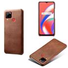 For OPPO Realme C12 Calf Texture PC + PU Phone Case(Brown) - 1