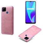 For OPPO Realme C15 Calf Texture PC + PU Phone Case(Pink) - 1