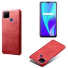 For OPPO Realme C15 Calf Texture PC + PU Phone Case(Red) - 1