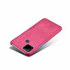 For OPPO Realme C15 Calf Texture PC + PU Phone Case(Rose Red) - 4