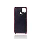 For OPPO Realme C15 Calf Texture PC + PU Phone Case(Rose Red) - 5