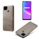 For OPPO Realme C25 Calf Texture PC + PU Phone Case(Grey) - 1