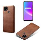 For OPPO Realme C25 Calf Texture PC + PU Phone Case(Brown) - 1