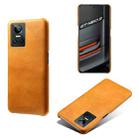 For OPPO Realme GT Neo3 Calf Texture PC + PU Phone Case(Orange) - 1