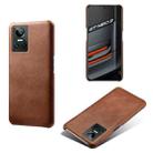 For OPPO Realme GT Neo3 Calf Texture PC + PU Phone Case(Brown) - 1