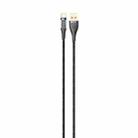 USAMS US-SJ572 Type-C / USB-C 66W Aluminum Alloy Transparent Charging Cata Cable, Length: 1.2m(Black) - 1