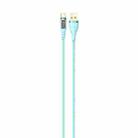 USAMS US-SJ572 Type-C / USB-C 66W Aluminum Alloy Transparent Charging Cata Cable, Length: 1.2m(Green) - 1