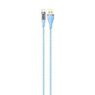 USAMS US-SJ572 Type-C / USB-C 66W Aluminum Alloy Transparent Charging Cata Cable, Length: 1.2m(Blue) - 1