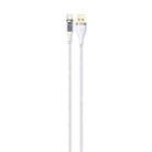 USAMS US-SJ572 Type-C / USB-C 66W Aluminum Alloy Transparent Charging Cata Cable, Length: 1.2m(White) - 1