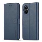 For OPPO A96 5G / Reno7 Z 5G LC.IMEEKE Calf Texture Leather Phone Case(Blue) - 1