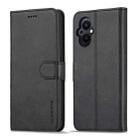 For OPPO A96 5G / Reno7 Z 5G LC.IMEEKE Calf Texture Leather Phone Case(Black) - 1