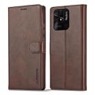 For Xiaomi Redmi 10C LC.IMEEKE Calf Texture Leather Phone Case(Coffee) - 1