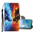 For Xiaomi Redmi 10C Colored Drawing Pattern Flip Leather Case(Flaming Wolf) - 1