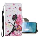 For Xiaomi Redmi Note 11 4G Colored Drawing Pattern Flip Leather Case(Dancing Girl) - 1
