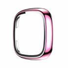 For Fitbit Versa 3 / Fitbit Sense Electroplated PC +Tempered Glass Watch Case(Pink) - 1