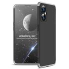 For OPPO Reno7 Z 5G / A96 5G / Reno7 Lite / F21 Pro 5G / OnePlus Nord N20 5G GKK Three Stage Splicing Full Coverage PC Phone Case(Black Silver) - 1