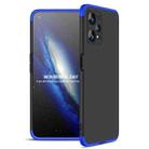 For Realme 9 Pro GKK Three Stage Splicing Full Coverage PC Phone Case(Black Blue) - 1