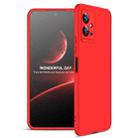 For vivo T1 5G GKK Three Stage Splicing Full Coverage PC Phone Case(Red) - 1