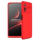 For Xiaomi Poco M4 Pro GKK Three Stage Splicing Full Coverage PC Phone Case(Red) - 1