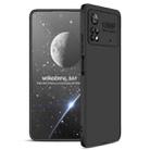 For Xiaomi Poco M4 Pro 5G GKK Three Stage Splicing Full Coverage PC Phone Case(Black) - 1