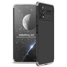 For Xiaomi Poco M4 Pro 5G GKK Three Stage Splicing Full Coverage PC Phone Case(Black Silver) - 1