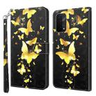 For OPPO A54 5G / A74 5G 3D Painting Pattern Flip Leather Phone Case(Gold Butterfly) - 1